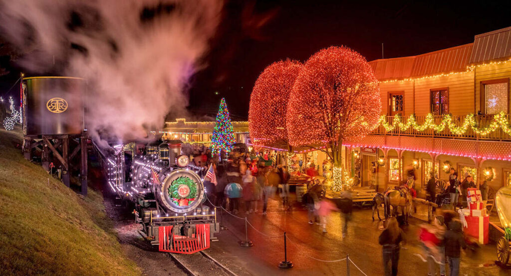 Tweetsie Railroad Christmas near Sugar Mountain