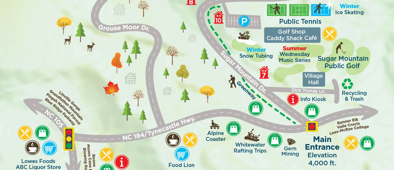 Sugar Mtn Map