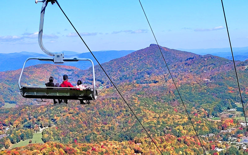 Scenic Lift Rides Fall Color at Sugar Mountain